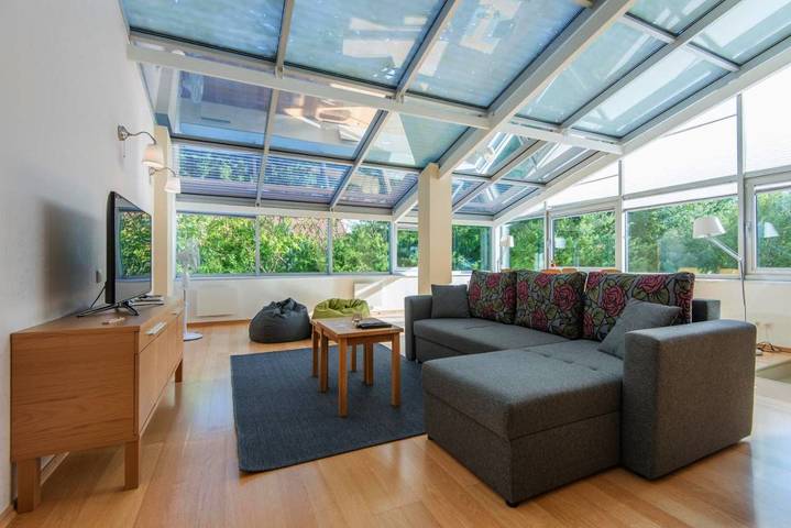 Apartament wakacyjny dla 5 osób, z Balkon i Taras oraz Ogród i Widok w Nida
