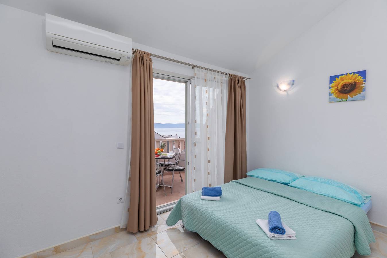 Ganze Wohnung, 1-Zimmer-Ferienwohnung mit Balkon und Meerblick Baska Voda, Makarska A-23641-a in Baska Voda, Makarska Riviera