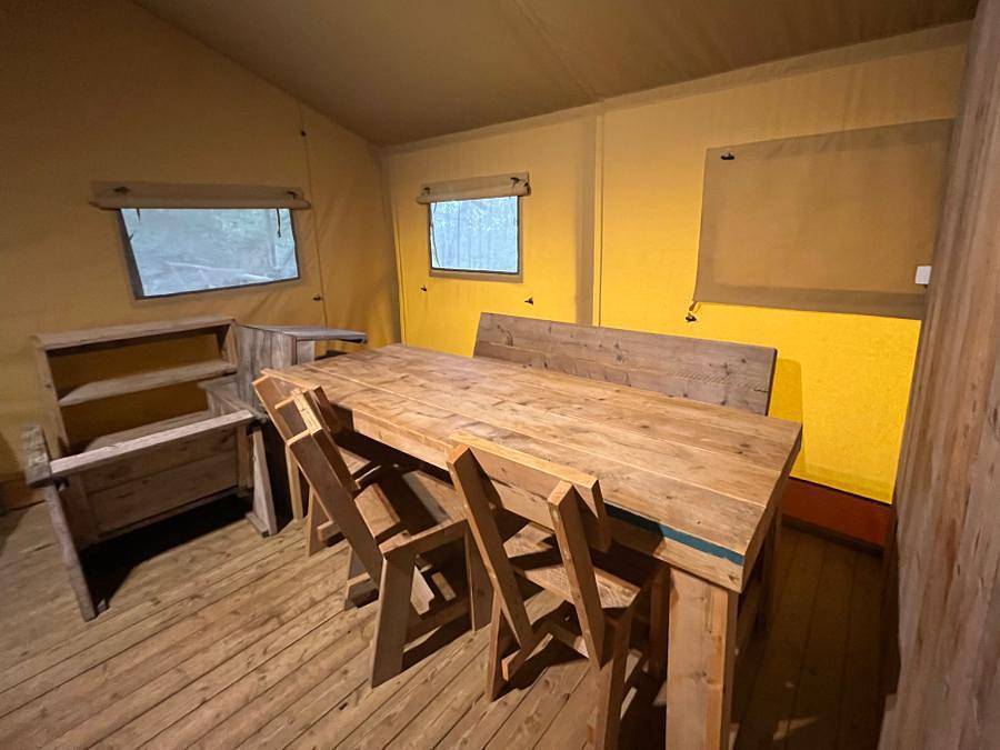 Camping La Dourbie - Tienda de lona y madera 5 personas - tienda albergue con instalaciones sanitarias Saint Jean in Saint-Jean-du-Bruel, Parc naturel régional des Grands Causses