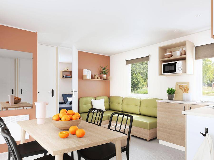 Camping Ker Yaoulet - Mobilhome 6 personnes - 4 Pièces 6 Personnes + Tv in Ambon, Côte des Mégalithes