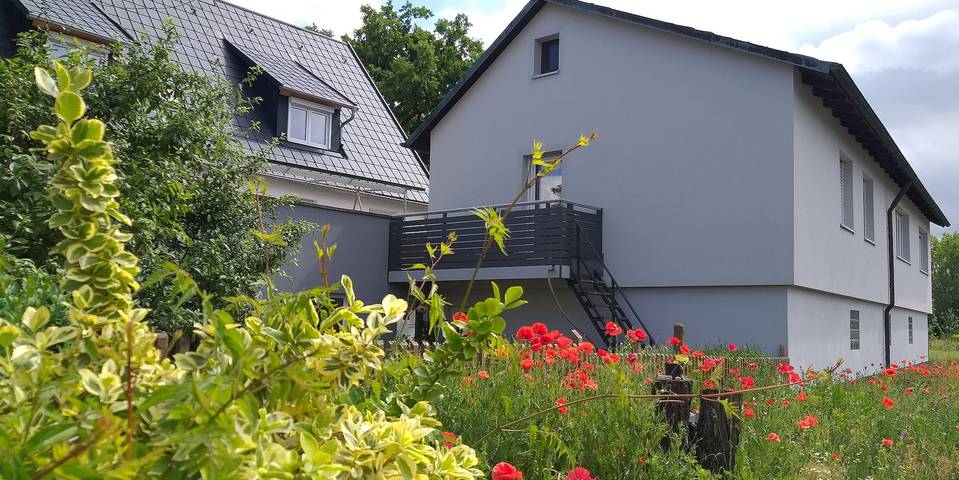 Ferienwohnung für 4 Personen, mit Balkon und Balkon/Terrasse sowie Garten