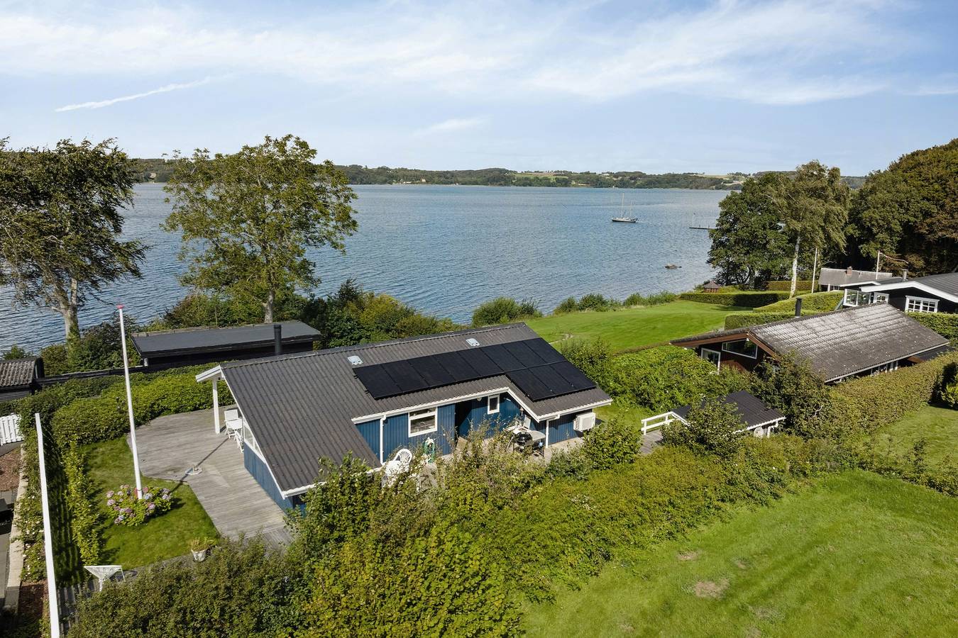 Maritimes Leben am Vejle Fjord in Andkær, Børkop