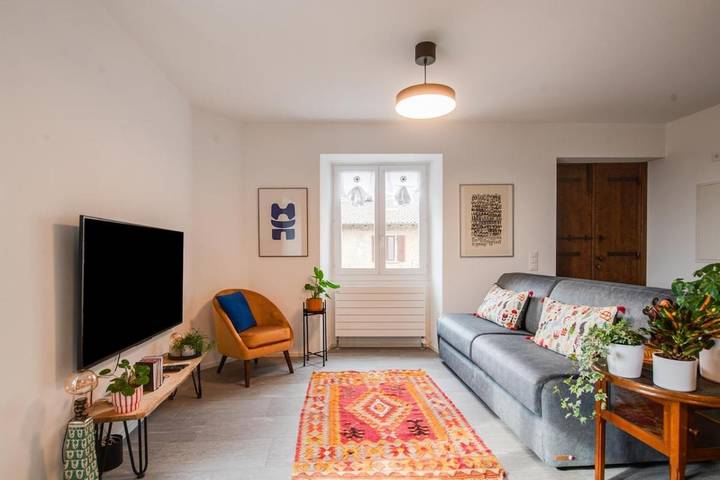 Ferienwohnung für 4 Personen, mit Terrasse und Garten sowie Ausblick