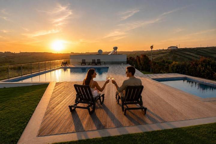 Casa de férias para 4 pessoas, com jardim e piscina e ainda vista em Lourinhã