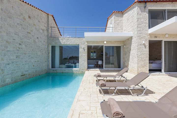 Ferienhaus für 4 Personen, mit Garten und Meerblick