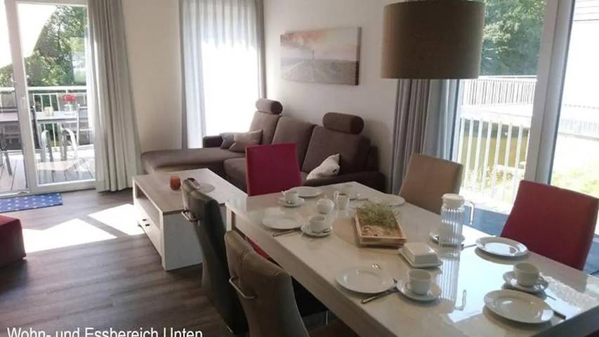 Ferienhaus mit Meerblick für 6 Personen, mit Sauna und Terrasse