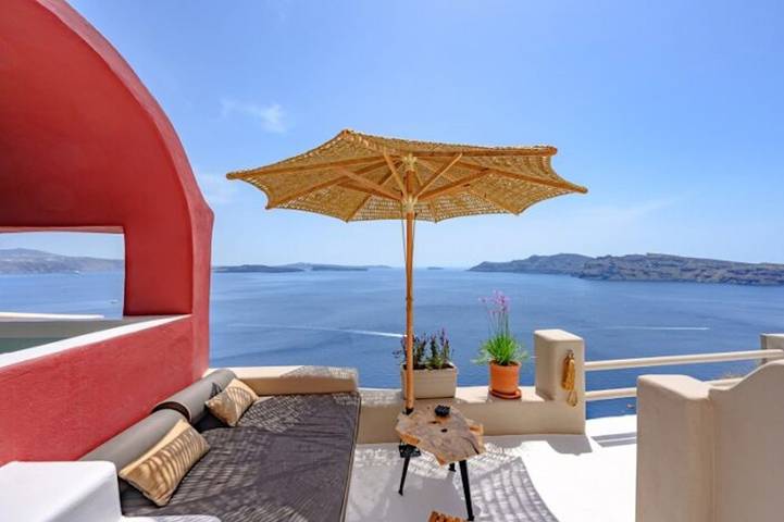 Villa pour 2 personnes, avec jardin ainsi que terrasse et vue sur l’océan à Santorin - 3