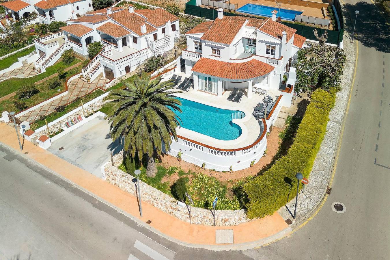 Holiday house with private pool for 8 persons approx. 241 qm in San Jaime Mediterráneo, Menorca (South coast of Menorca) in Son Bou, Municipalité de Alaior