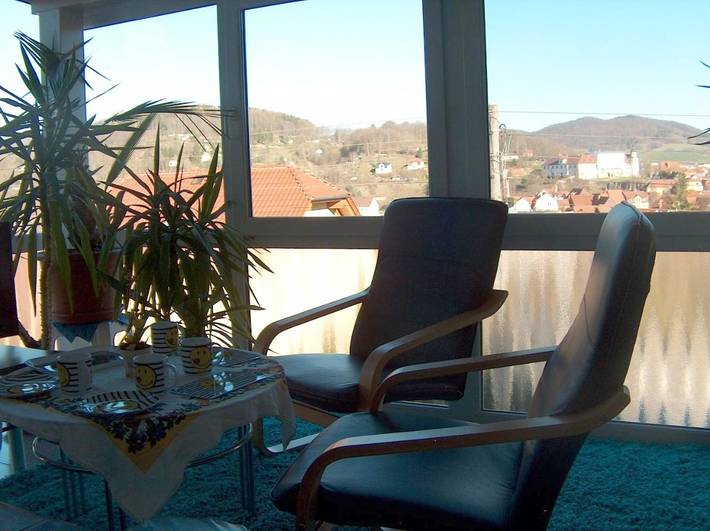 Ferienwohnung für 4 Personen, mit Balkon und Terrasse sowie Garten und Ausblick in Schmalkalden - 4