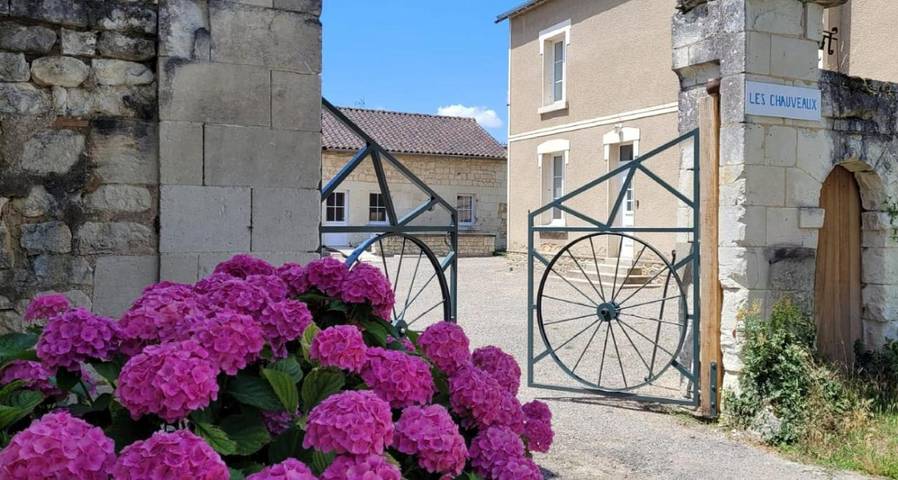 Location de vacances pour 11 personnes, avec vue et jardin à Antran
