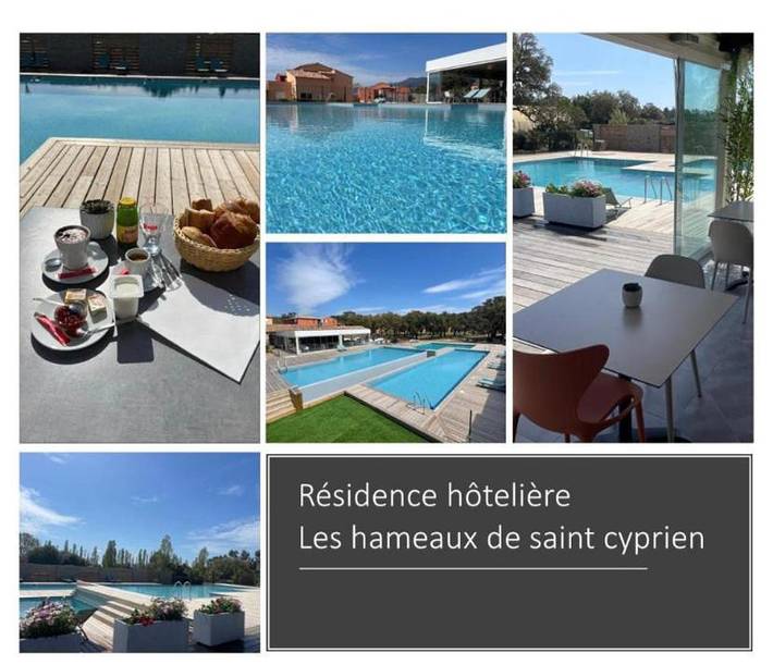 Appart’hôtel pour 4 personnes, avec Balcon et Terrasse ainsi que Jardin et Piscine
