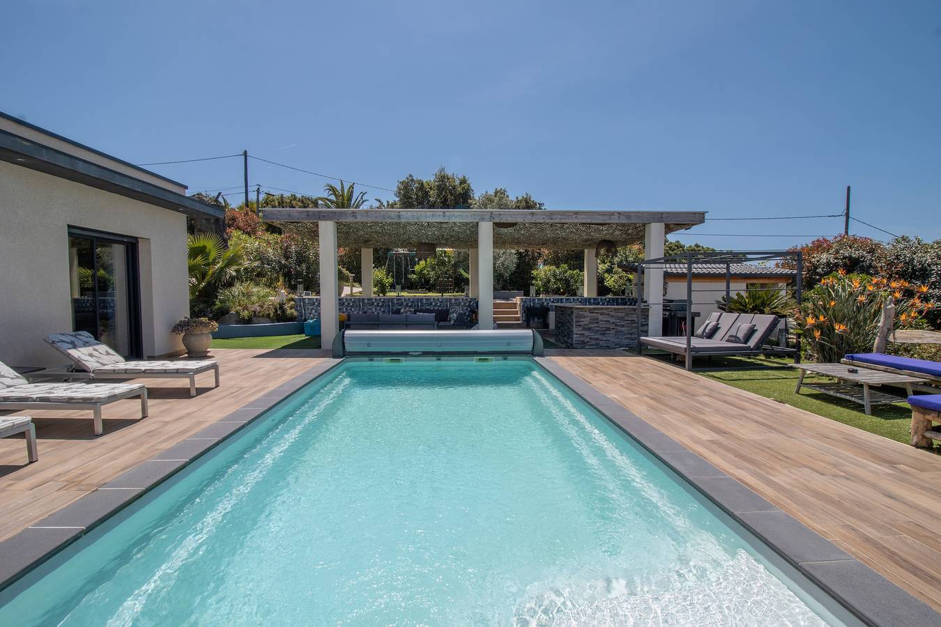 Villa 'Luxe, Bien-être, Vue Mer' avec vue sur la mer, Wi-Fi et climatisation in Grosseto-Prugna, Région d'Ajaccio