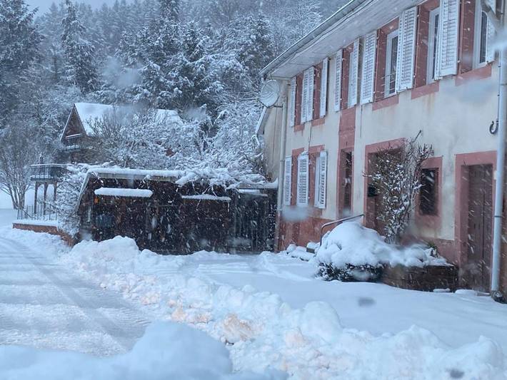Gîte pour 4 personnes, avec vue ainsi que terrasse et jardin à Wisembach