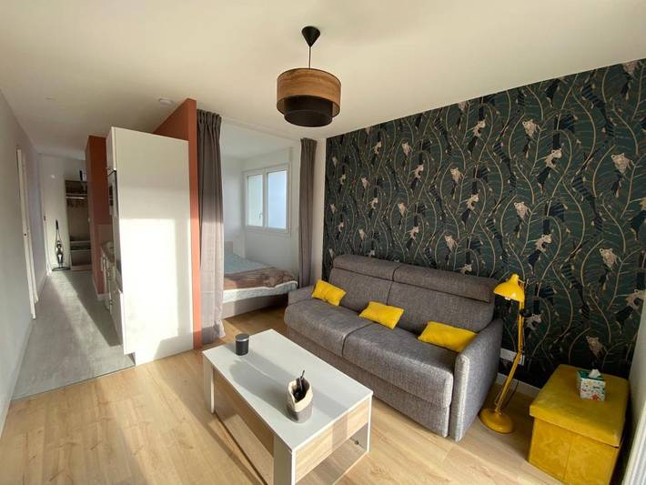 Appartement de vacances pour 3 personnes, avec Terrasse ainsi que Jardin et Vue