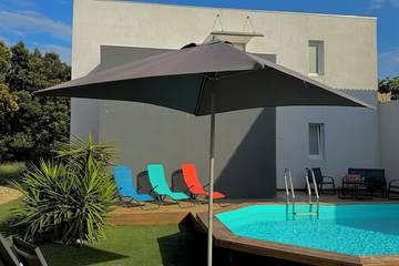 Gîte pour 6 personnes, avec terrasse et jardin à Venzolasca