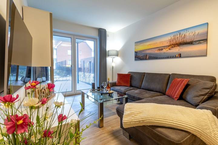 Ferienwohnung für 4 Personen, mit Terrasse und Garten sowie Sauna in Dorum