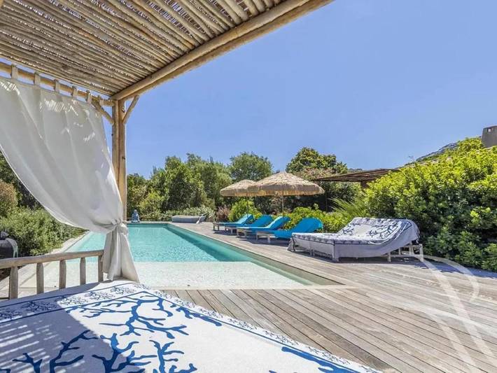Maison de vacances pour 10 personnes, avec vue ainsi que piscine et jardin