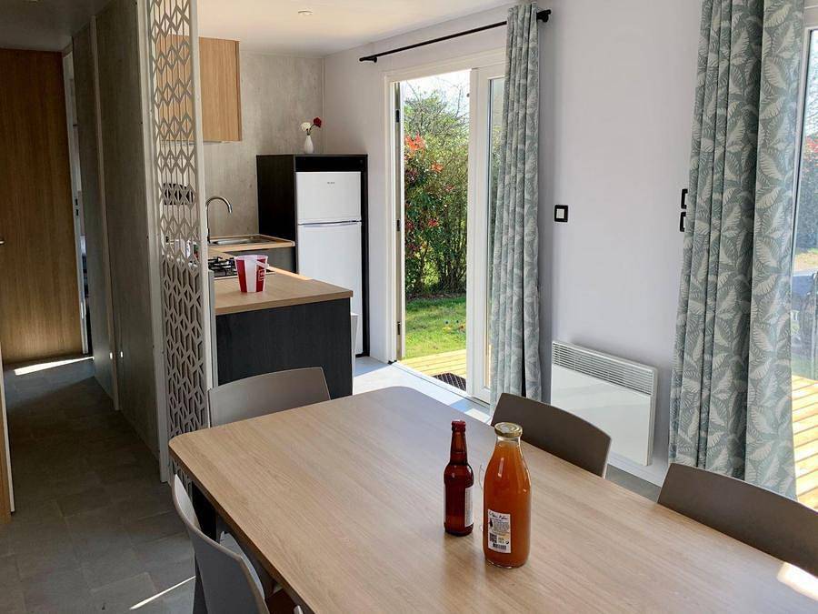 Flower Camping Le Haut Dick - Mobilheim 6 personen - Premium 40m² - (6pers) 3 Ch + 2 Bäder + 2 Wc+ Tv +Lv + Bbq + Terrasse in Carentan les Marais, Saint-Lô und Umgebung