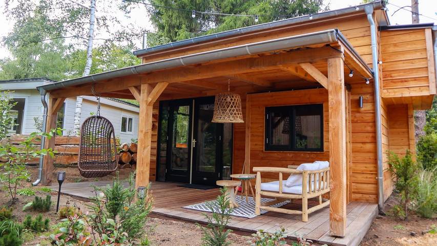 Chalet voor 4 personen, with Balkon/Terras and Terras as well as Tuin in Beekbergen