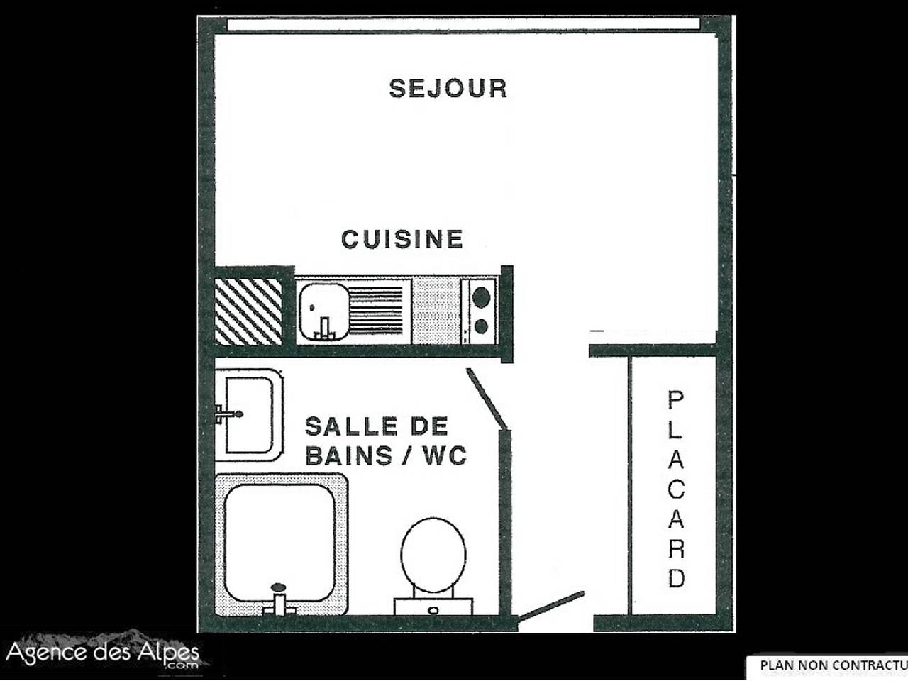 Estudio entero, Estudio cómodo a pie de pistas Les Menuires in Les Menuires, Saint-Martin-de-Belleville