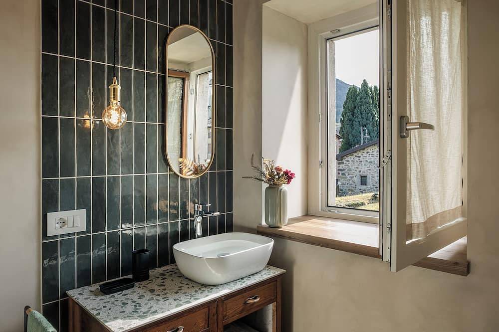 Ganze Wohnung, Historic 1940s Watermill: A Designer Retreat in the Italian Alps in Cerete, Prealpi Bergamasche Orientali