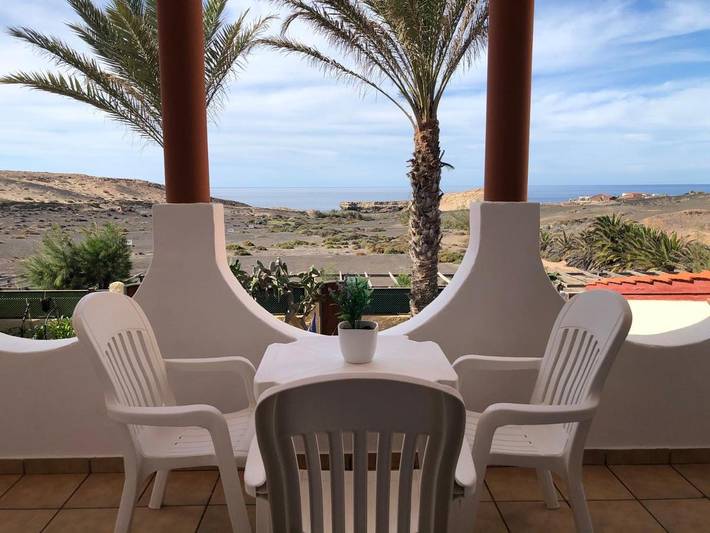 Ferienwohnung für 3 Personen, mit Balkon und Terrasse sowie Ausblick in La Pared