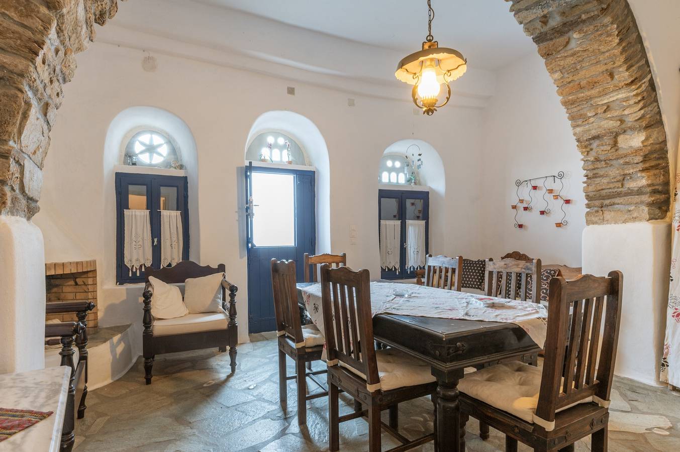 Holiday Home 'Kykladen White House' with Mountain View and Shared Terrace in Tinos