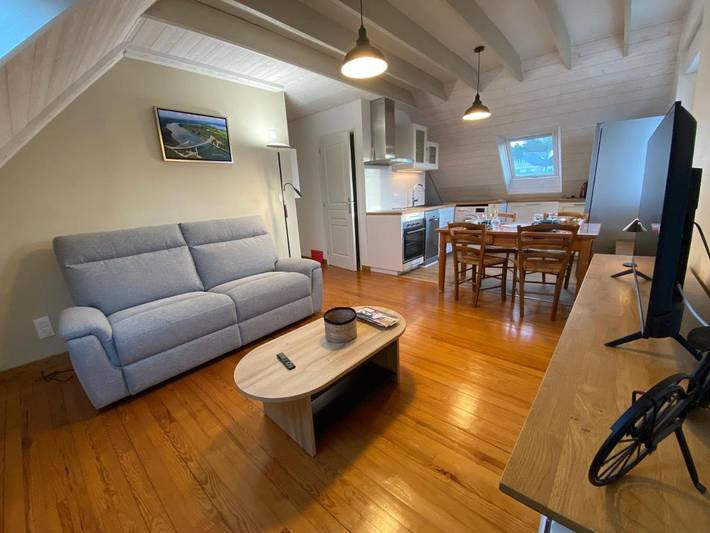 Appartement de vacances pour 4 personnes, avec Terrasse ainsi que Jardin et Vue