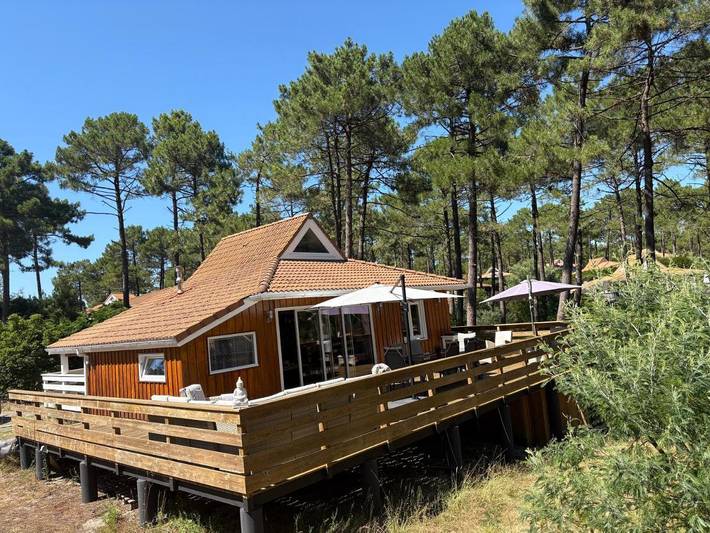 Location de vacances pour 4 personnes, avec terrasse et vue ainsi que piscine et bassin pour enfant, animaux acceptés à Le Porge - 2
