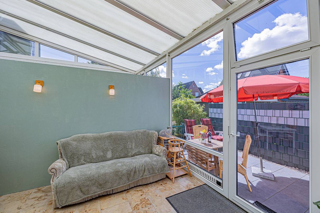 Ganze Wohnung, - Nordlicht - ebenerdige 3-Zimmer-Wohnung mit Wintergarten und Terrasse in Harrislee, Flensburger Förde
