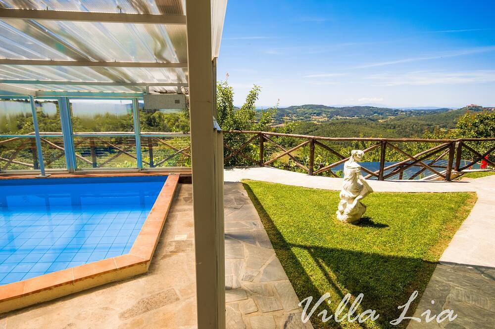 Casa con Piscina Privata Coperta Riscaldata e Vista Panoramica fino al Mare in Montieri, Provincia di Grosseto