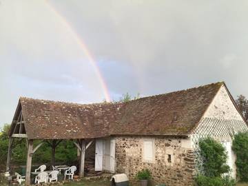 Maison de campagne pour 5 personnes, avec balcon ainsi que vue et jardin dans Coulongé