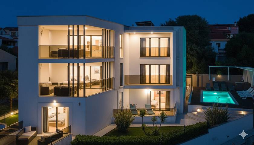 Ferienhaus für 10 Personen, mit Pool und Terrasse, mit Haustier in Pjescana Uvala