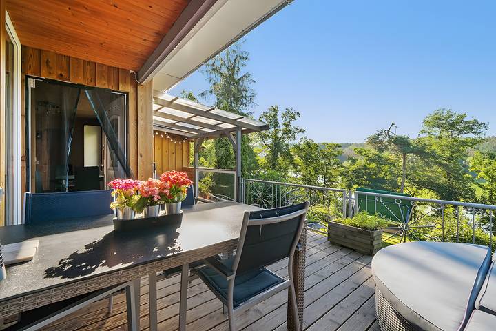 Ferienhaus für 4 Personen, mit Seeblick und Garten sowie Sauna, mit Haustier in Thüringen