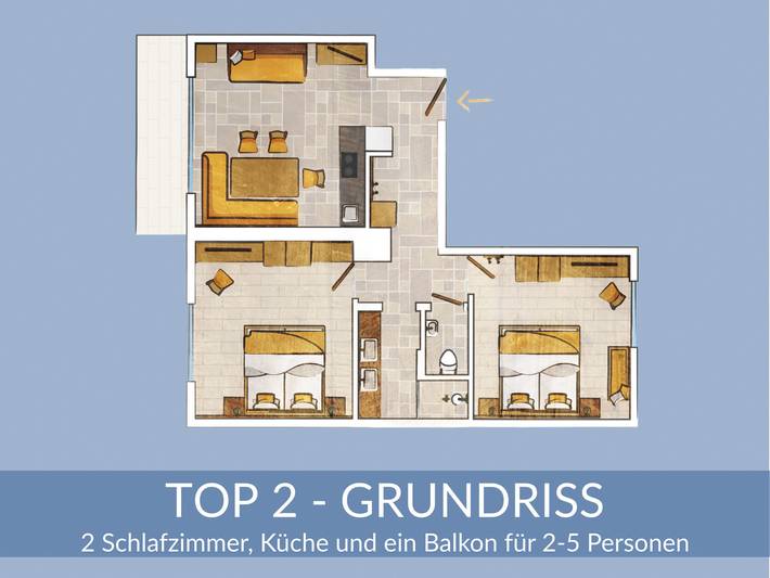 Ferienwohnung für 4 Personen, mit Garten und Balkon in Mauterndorf - 3