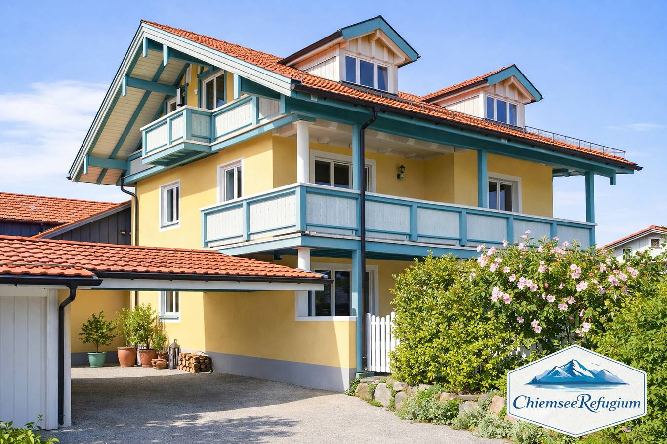 Ganze Ferienwohnung, Chiemseerefugium - Ferienwohnung Park - Ferienwohnung Park für 1-4 Personen (60qm, Dg) in Bernau am Chiemsee, Chiemsee