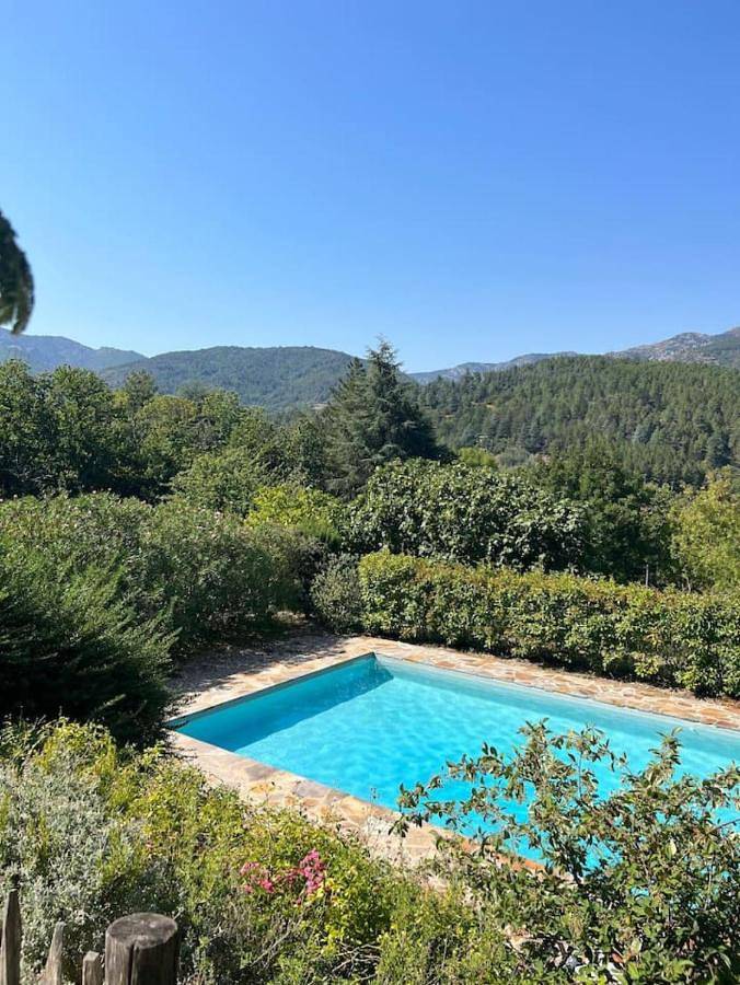 Location de vacances pour 12 personnes, avec vue ainsi que jardin et piscine, animaux acceptés à Olargues - 4