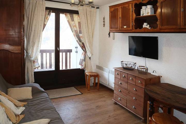 Ganze Wohnung, Studio direkt an der Piste, 4 Pers, Südbalkon in Les Orres, Nationalpark Écrins