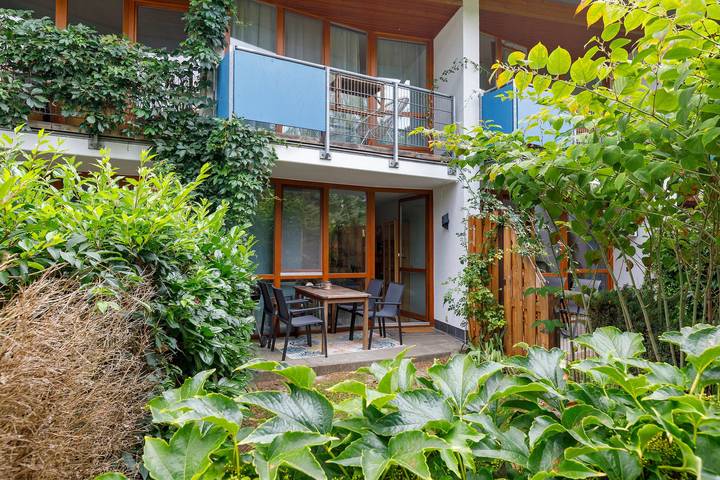 Ferienwohnung für 4 Personen, mit Balkon und Garten am Greifswalder Bodden