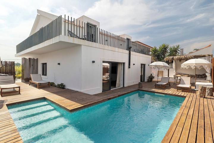 Casa de férias para 9 pessoas, com Varanda e Jardim na Costa de Galé