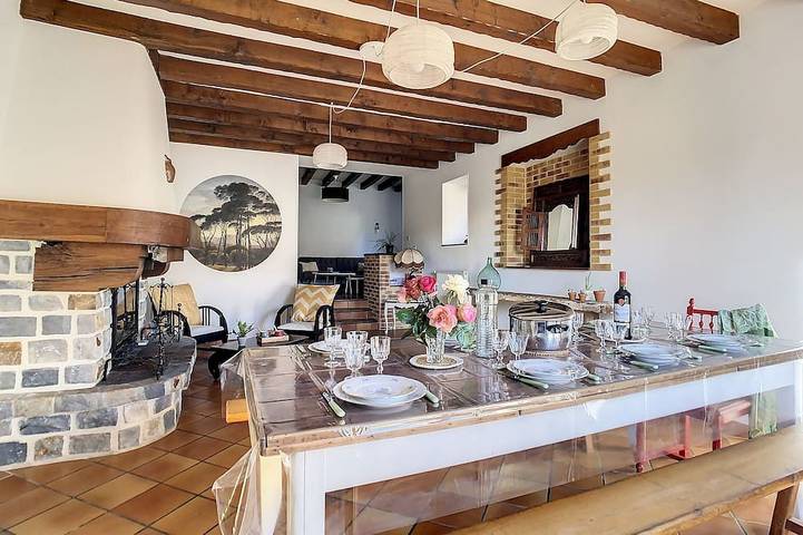 Cottage pour 10 personnes, avec sauna et jardin dans Landavran