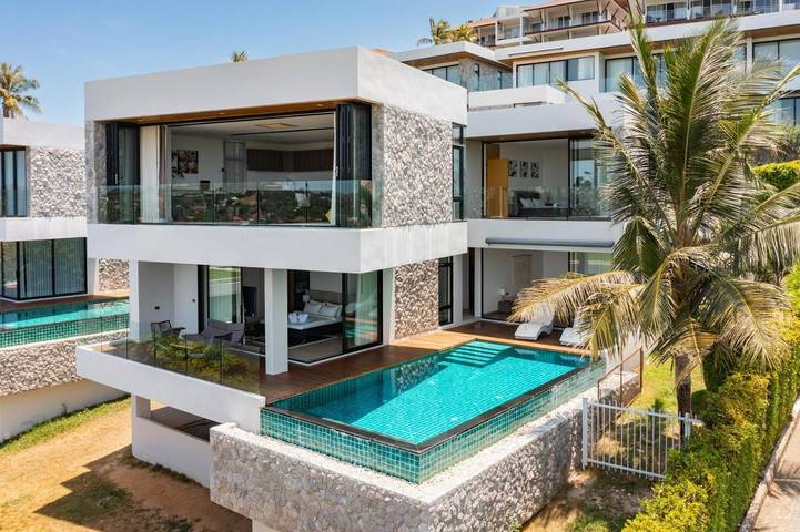 Villa pour 8 personnes, avec terrasse ainsi que vue et piscine dans Koh Samui