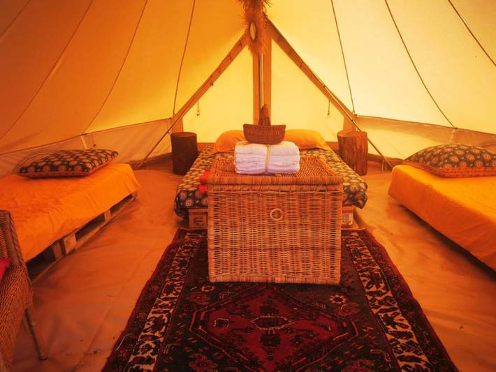 Tente pour 4 personnes, avec jardin dans les Landes