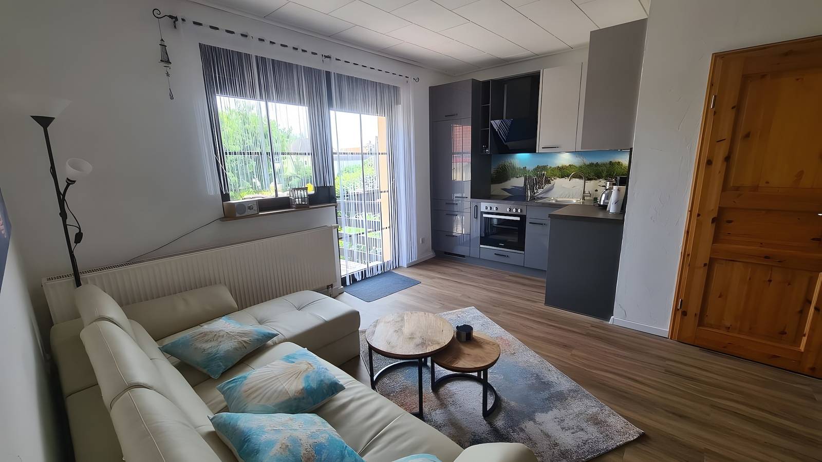 Ganze Wohnung, Apartment 'Haus Rose 1' mit Gemeinschaftsgarten, Balkon und Wlan in Kölpinsee, Loddin