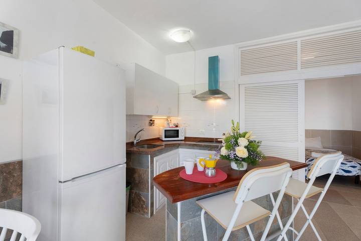 Ganze Wohnung, Apartment 'Playa Azul - 4' mit Meerblick, WLAN und Klimaanlage in Alojera, La Gomera