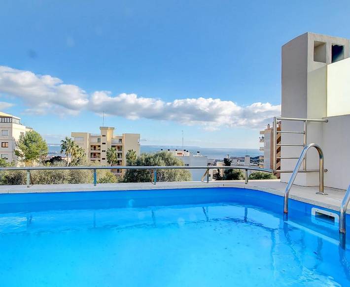 Apartamento para 6 personas, con Balcón y Terraza además de Jardín y Piscina en Cala Major