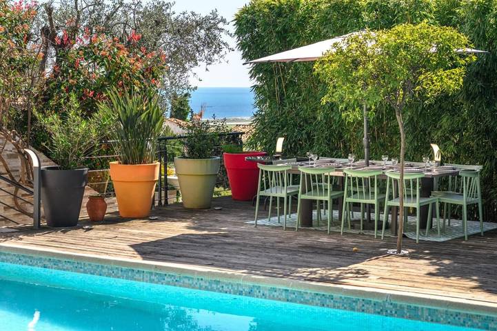 Ferienhaus mit Meerblick für 10 Personen, mit Pool und Garten sowie Ausblick, kinderfreundlich in Nizza - 4