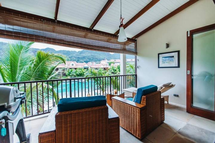 Ferienwohnung für 3 Personen, mit Ausblick und Garten sowie Pool auf den Seychellen