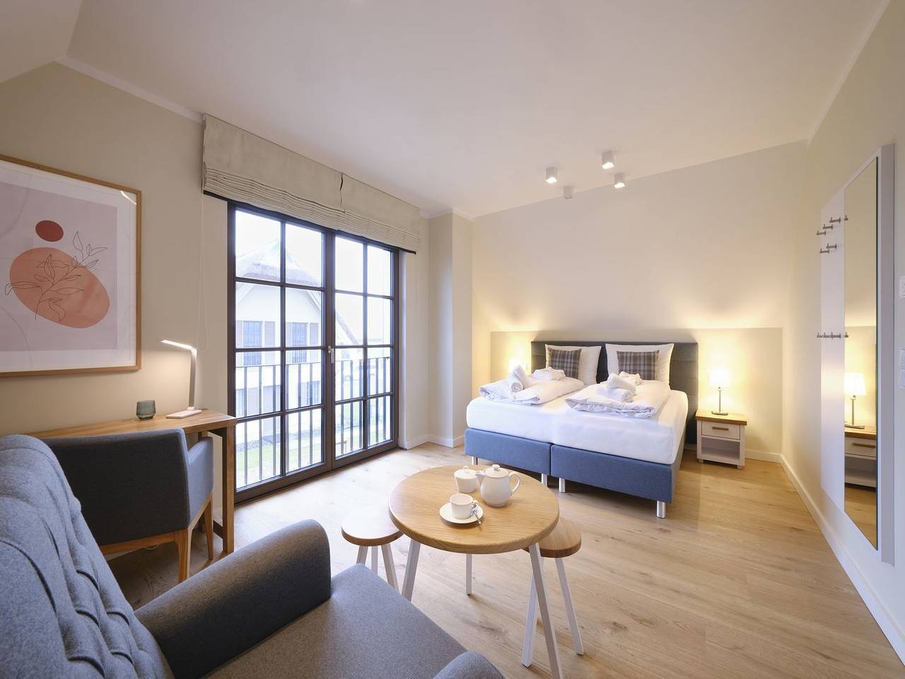 Premium Reetdachvilla mit 3 Schlafzimmern, Sauna und Kamin in Dranske, Rügen