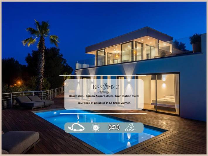 Chambre d’hôte pour 4 personnes, avec piscine et vue ainsi que terrasse et jardin à La Croix-Valmer